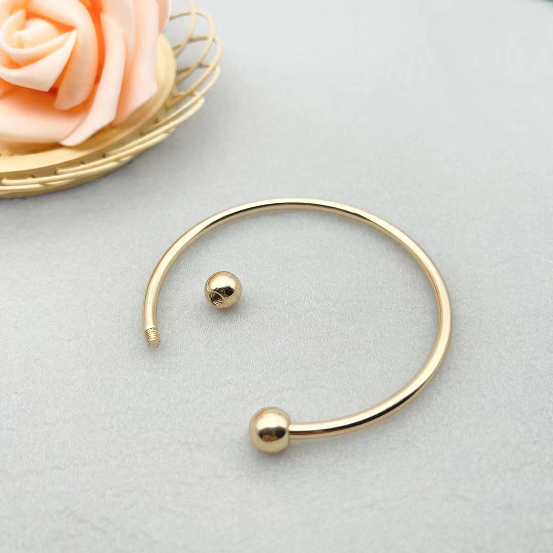 Pulsera de alambre de cobre de 10 piezas al por mayor accesorios de joyería de bricolaje material